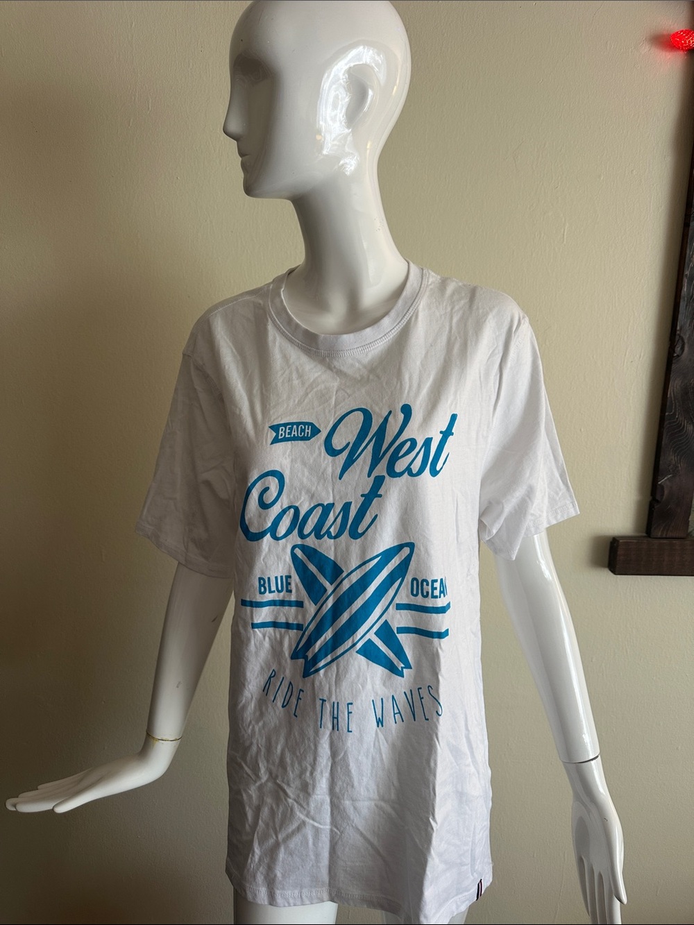 West Coast Surf Graphic Tee - White/Blue